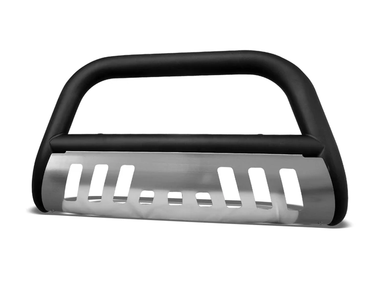 ArmorDillo USA 7142961 Classic Bull Bar Fits 2004-2019 Ford F-150 - Matte Black W/Aluminum Skid Plate