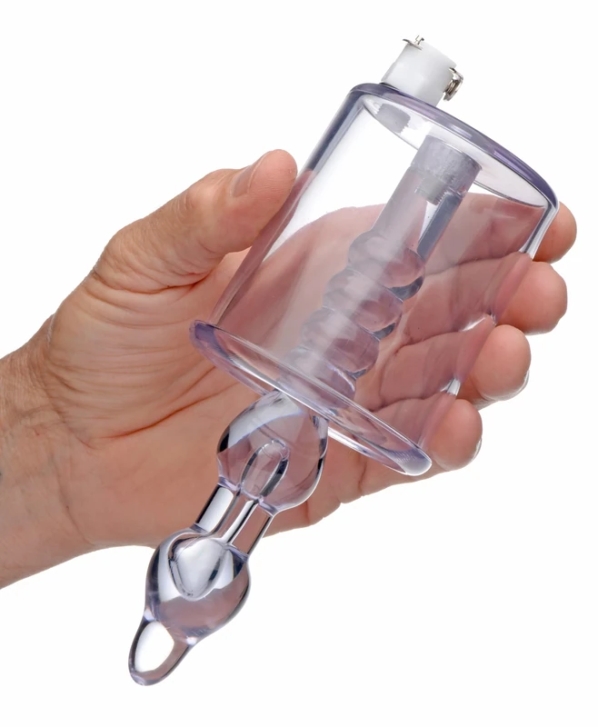 XR Brands Anal Rosebud Vacuum with Beaded Rod