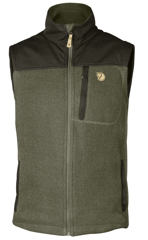 FJALLRAVEN F81727-625-662 Buck Fleece Vest M Laurel Green-Deep Forest XS