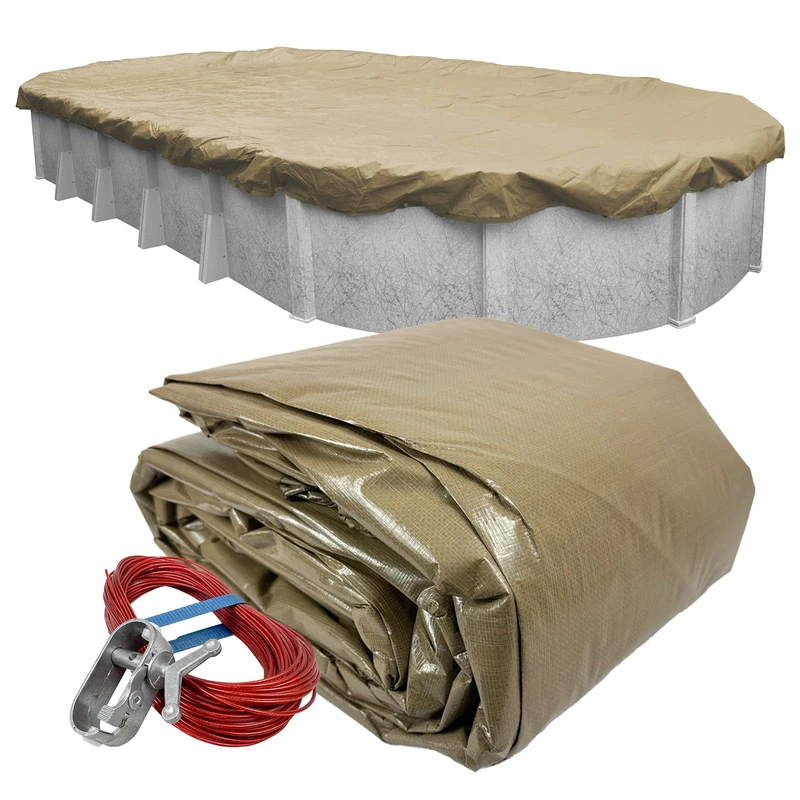 Robelle 572141-4-ROB Pool Cover for Winter, Defender, 21 x 41 ft Above Ground Pools