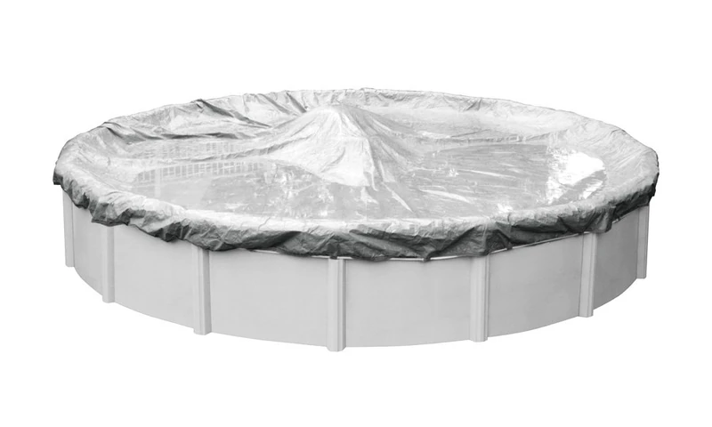 Robelle 5512-4-ROB Pool Cover for Winter, Dura-Guard Silver, 12 ft Above Ground Pools