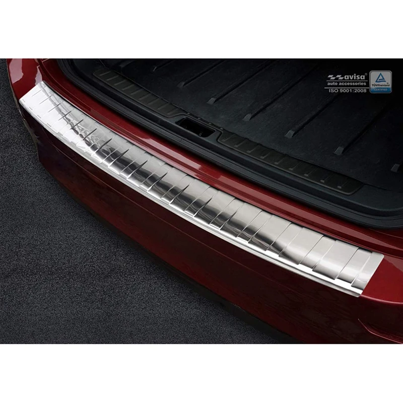 Avisa Stainless Steel Rear bumper protector compatible with BMW X6 (E71) 2009-2014 'Ribs'