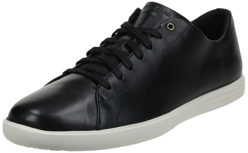 Cole Haan Men's Grand Crosscourt II Sneakers, Black Lthr/White, 13