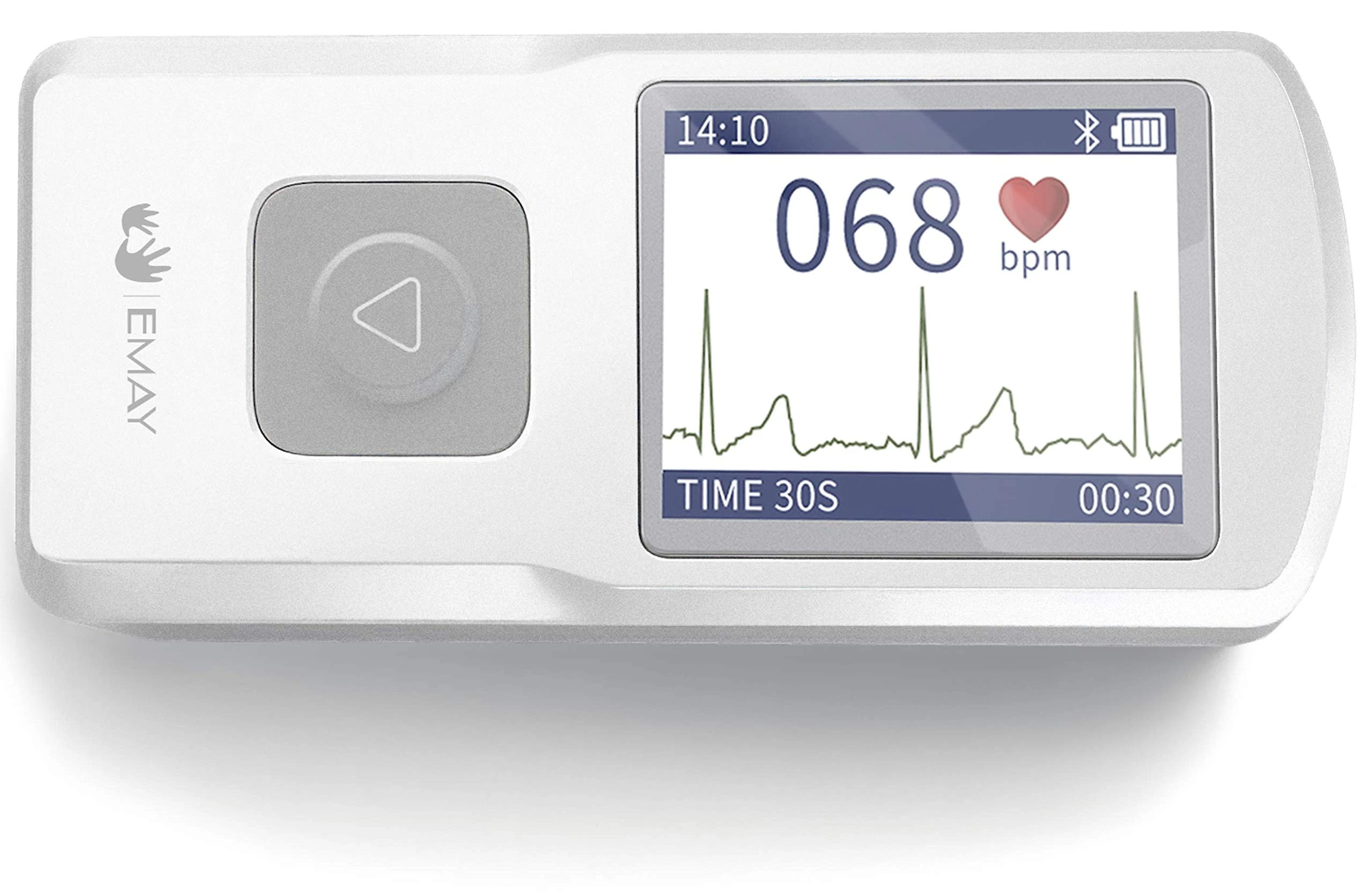 EMAY Portable ECG/EKG Monitor (Record ECG Without Smartphone) | Standalone Personal ECG Device with Screen & Data Storage | No Subscription Required