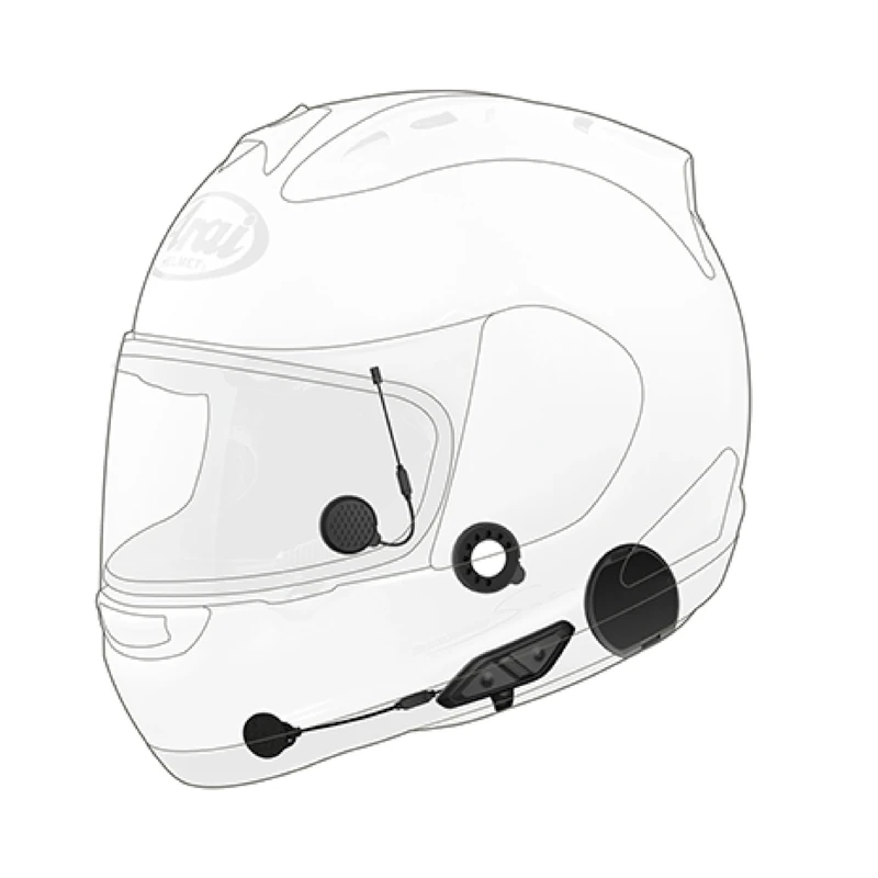 Sena 10U Motorcycle Bluetooth Communication System with Remote Control for Arai Full-face Helmets