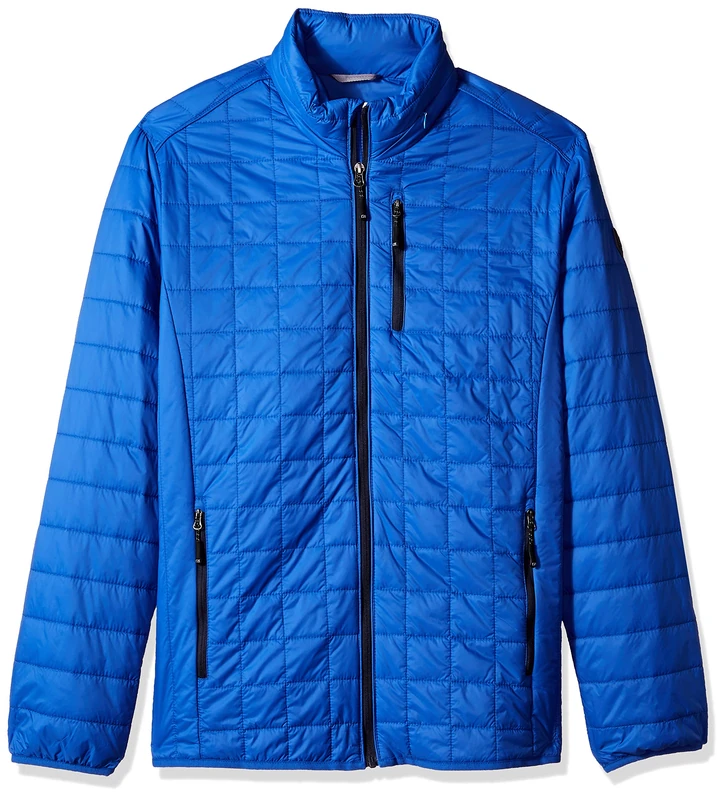 Cutter & Buck Men's Weather Resistant Primaloft Down Alternative Rainier Jacket Coat, Royal, XXXL
