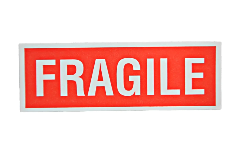 Apli 119209 Fragile Labels 50 x 144 mm Pack of 1000 Red