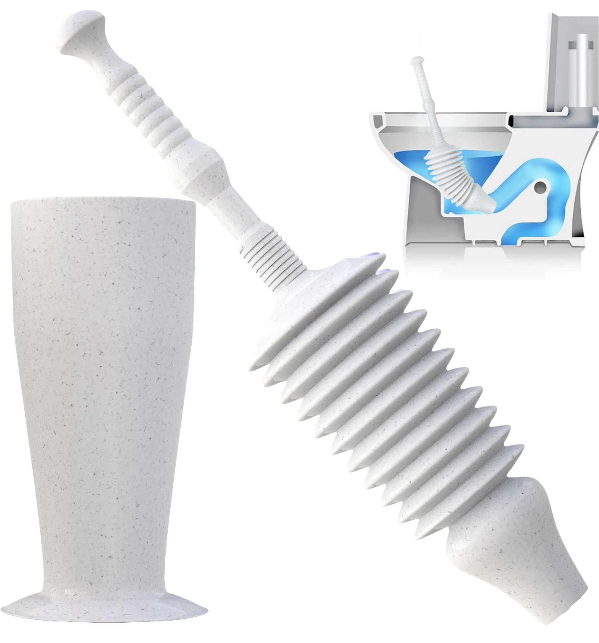 Luigi's World's Best Toilet Plunger - Plunger Toilet Unblocker Heavy Duty - Plungers for Unblocking - Unique Strongest Unblocker Tool - Plungers for Unblocking - Clog Remover Tool