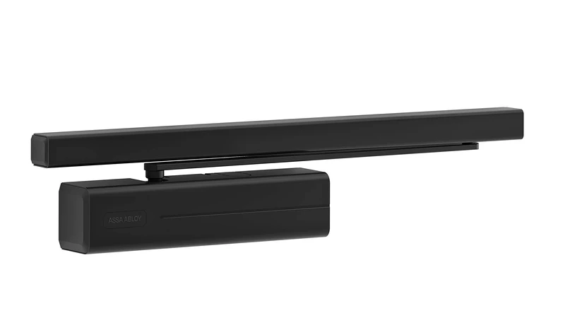 Tesa Assa Abloy DC700-D9005 Door Closer with Sliding Guide for Doors, Black, DC700