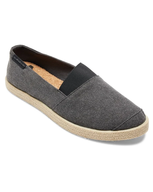 Quiksilver Men's ESPADRILLED Shoe, Solid Black, 40 - Image 1