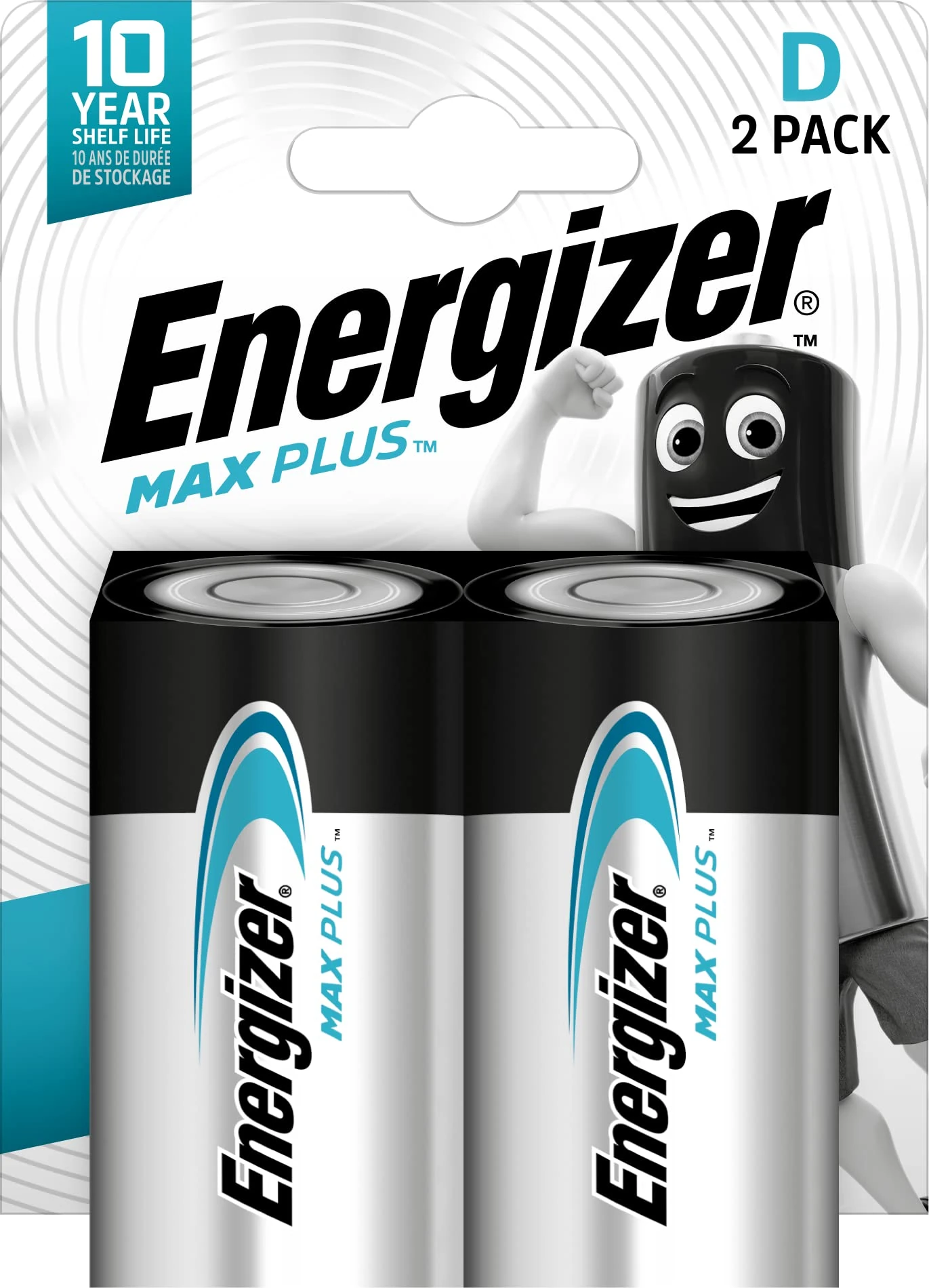 Energizer D Size Max Plus Alkaline Battery - Pack of 2