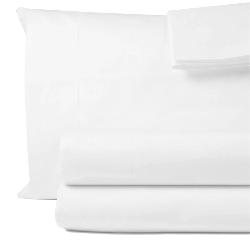 Decfair 100% Egyptian Cotton King Sheet Set 1000 Thread Count Luxury Hotel Soft and Smooth White King Size Bed Sheets Set 16" Deep Pocket Sateen Weave Extra Long Staple Cotton Bedding - 4 Piece
