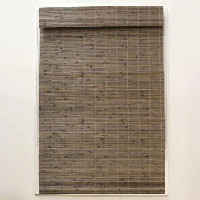 Radiance 29" X 64" Bamboo Roman Shade, Driftwood, 29" W X 64" H - Image 1