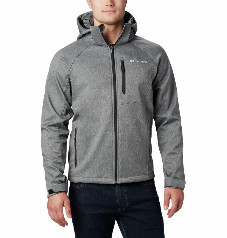 Columbia Men's Cascade Ridge Softshell, Softshell Jacket, Charcoal Heather, Size S