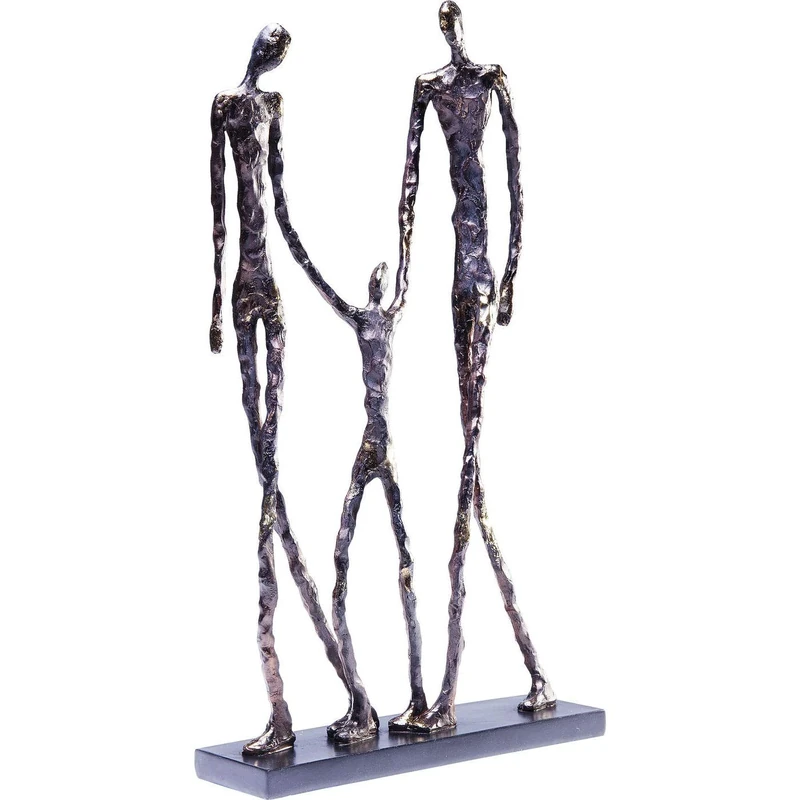 Kare Design Deco Figurin Elements Happy Family, Grey, Room Decor, Decorative Home Accessories for Living Room, Bedroom, Hallway, 47x31x8 cm (H/W/D)