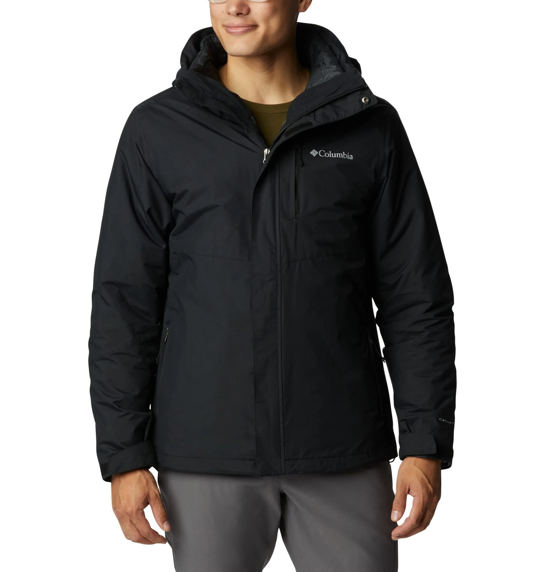 Columbia Men's Element Blocker Interchange Jacket, 3 In 1 Interchange Winter Coat, Black, Size M