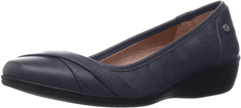 LifeStride Women's Loyal Ballet Flat, Navy 544, 8.5 2W US