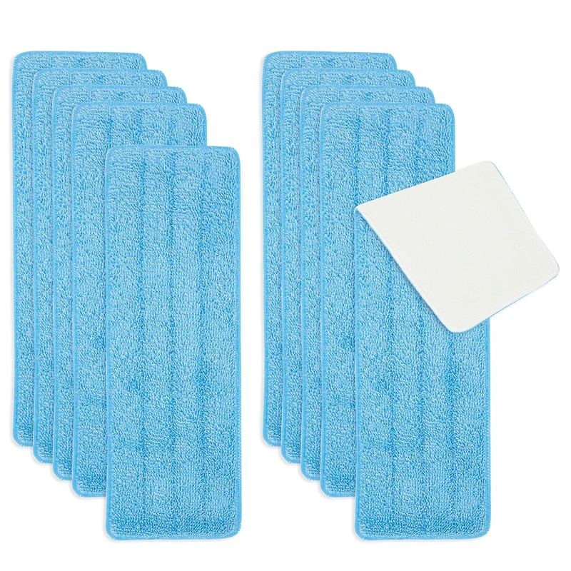 E-Cloth Microfiber Damp Mop Head, Blue, 1 pack of 10 mop heads, Packaging may vary - Image 1