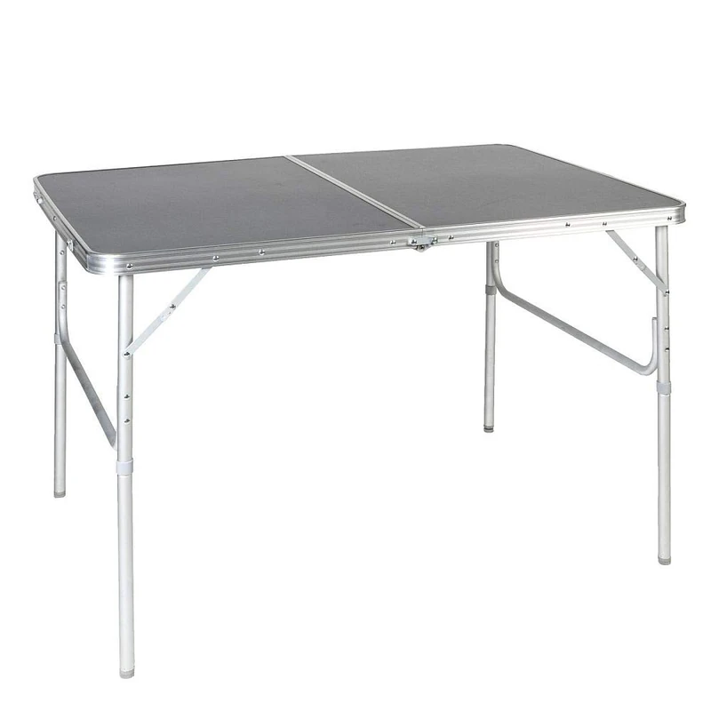 Vango Granite Duo 120 Folding Table with Adjustable Height, Carrying Handle, Indoor & Outdoor, Portable, Lightweight, Travel and Dining Table, Picnic, Camping, 120 x 80 x 71 cm