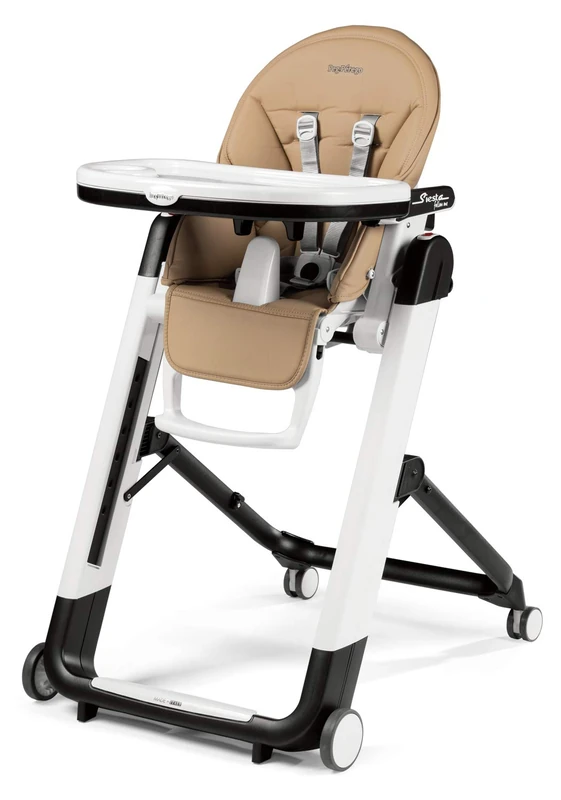 Peg Perego Siesta Follow Me Ultra Compact Multifunctional High Chair, Walnut - Image 1