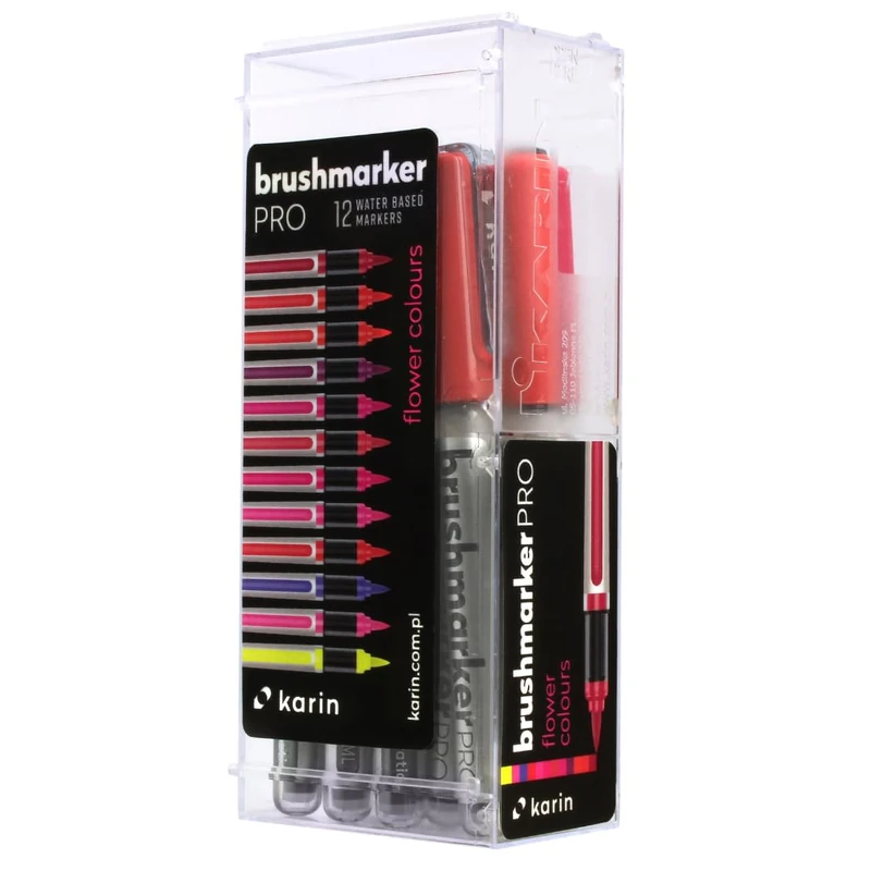 KARIN Brushmarker PRO 12"Flowers Colours" Set,Assorted,Brushmarker PRO 12 Flower Colours Set