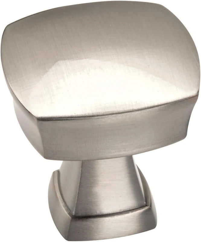 Amerock | Cabinet Knob | Satin Nickel | 1-1/4 inch (32 mm) Length | Stature | 10 Pack | Drawer Knob | Cabinet Hardware