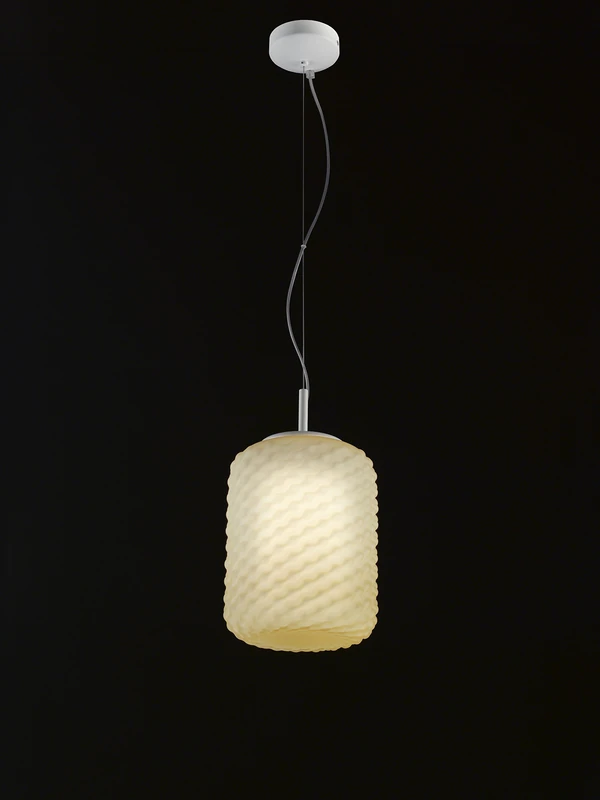 Selene Domino Chandelier 70W - Straw Blown Glass Lighting