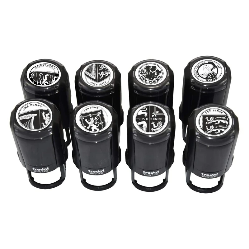 Trodat 4630 Pound Sterling Coin Stamp (Pack of 8),28 mm DIA