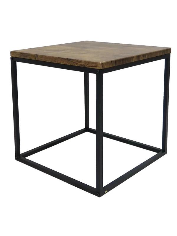 ASPECT Savona Square Coffee/Side End Table (Vintage/Black, 45x45x45cm)