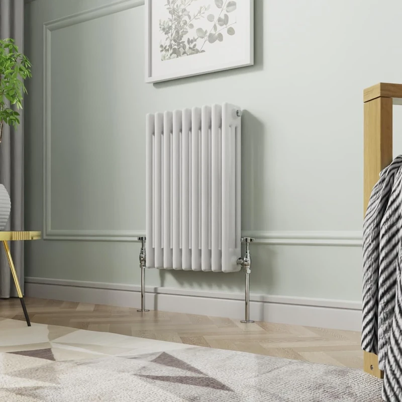 NRG 600 X 425 mm Gloss White Horizontal Cast Iron Radiator Triple Panel