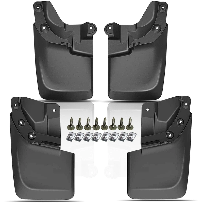 Set of 4 Front and Rear Side Mud Flaps Splash Guard Replacement for 2016-2020 Toyota Tacoma with Fender Flares
