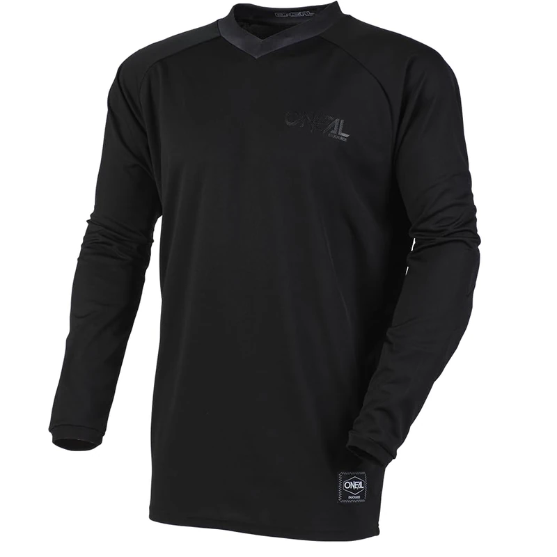 O'Neal | Motocross Jersey | Enduro Motorcycle | Fit for Maximum Range of Motion, Protection Sewn on Elbow, Breathable | Element Classic Jersey | Adult | Black | Size XXL