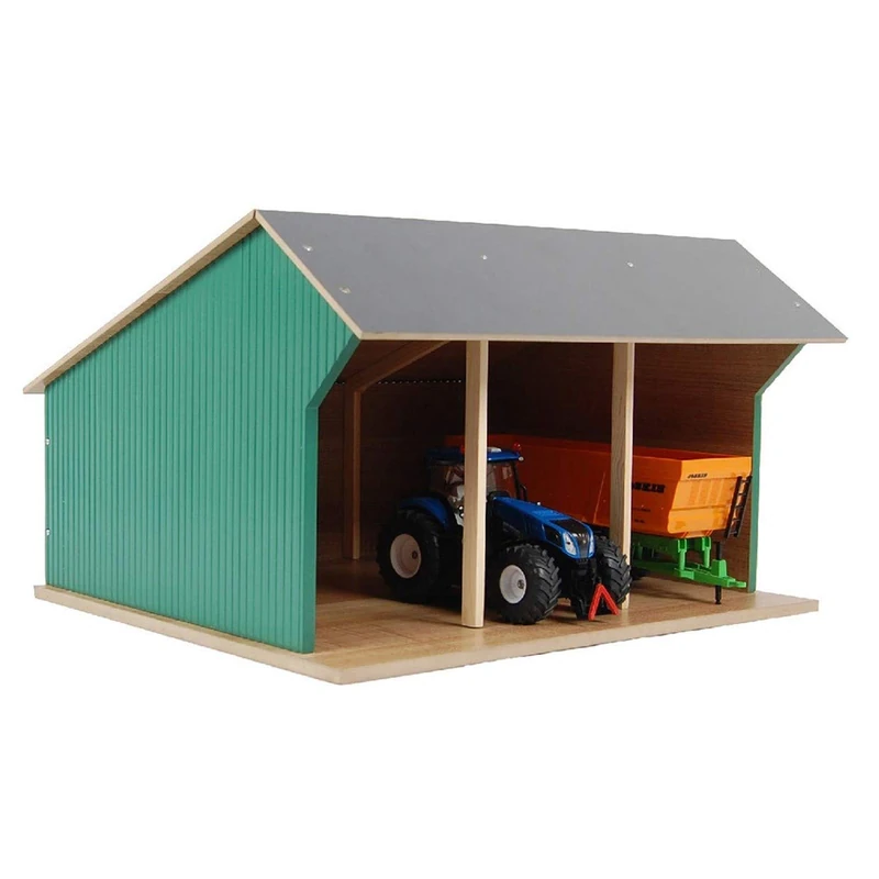 Kids Globe 610192 Agricultural Shed - 1:32 Scale Tractor Garage