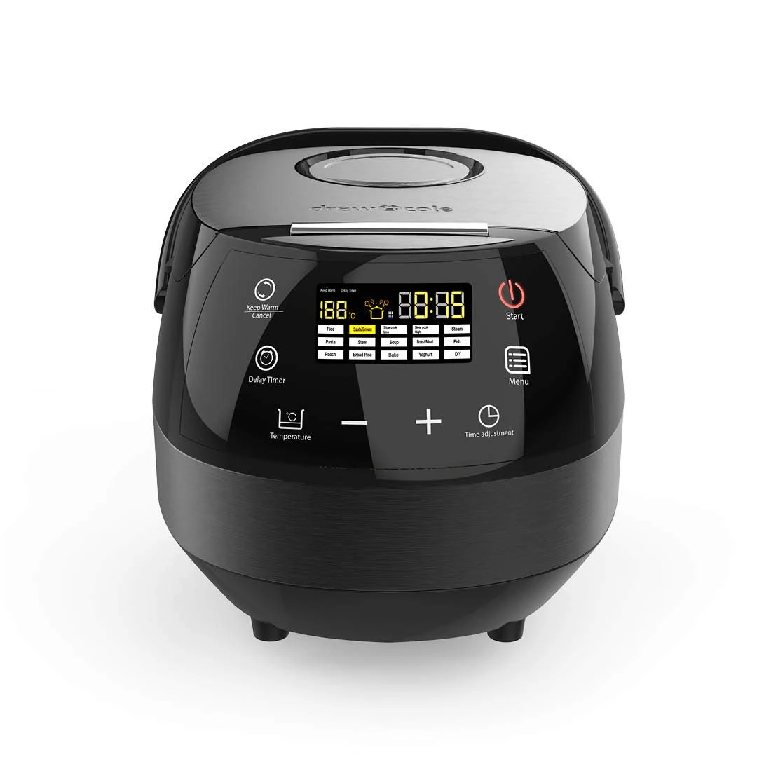 CleverChef 14-in-1 Multi Cooker, Stew, Roast, Slow Cooker, Steam, Bake, Bread Maker, Rice, Soup Maker and more, Cooks 5 Portions, Charcoal