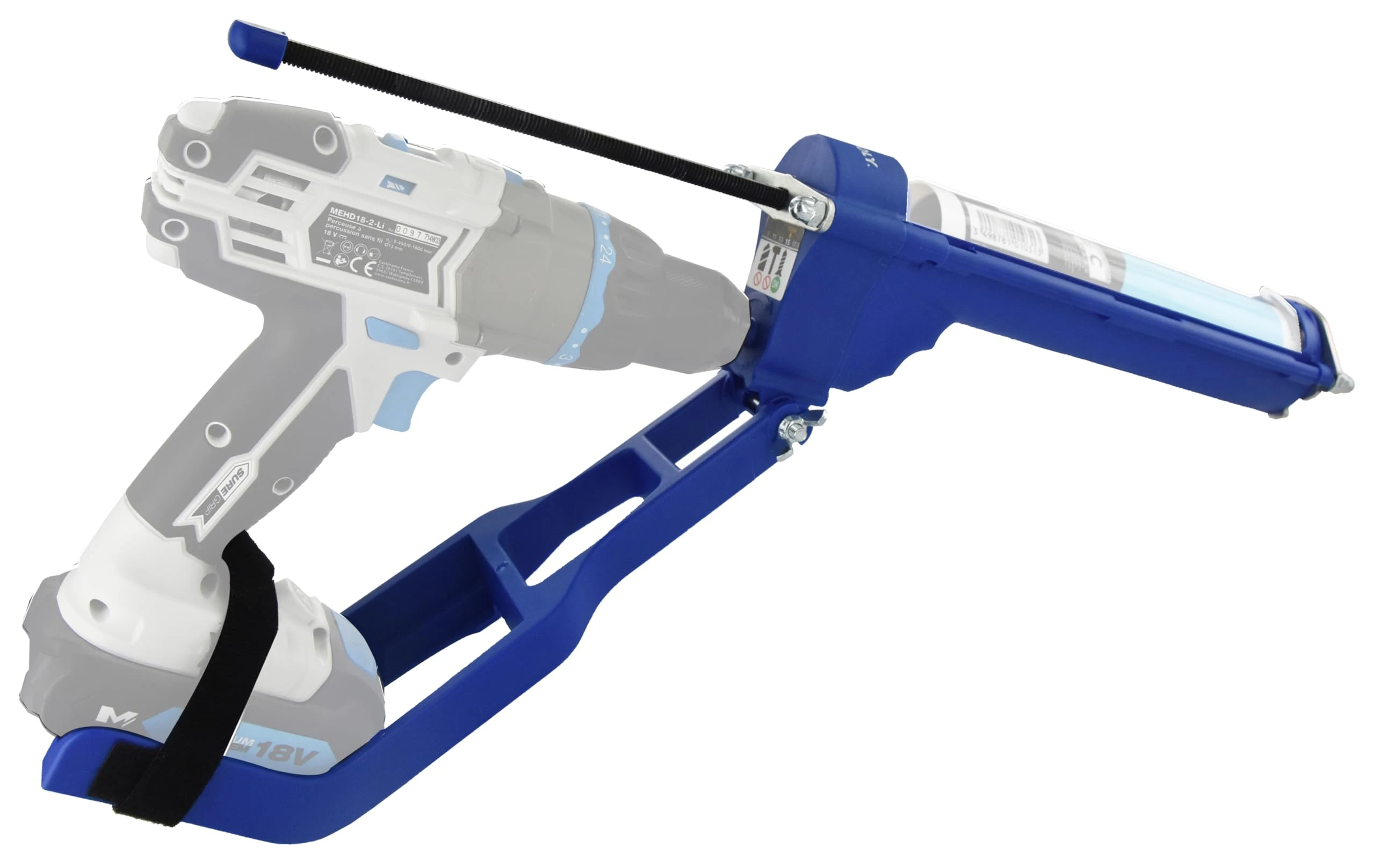 TIVOLY - T-Gun F300 Cartridge Gun - Can be Fitted to Drill and Screw Guns - for Ø 1,96" - 10,48 fl oz cartridges