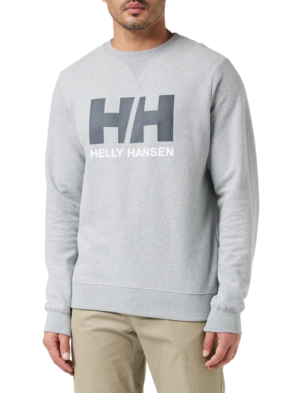 Helly Hansen Men's HH Logo Crew Sweat, Grey Melange, S