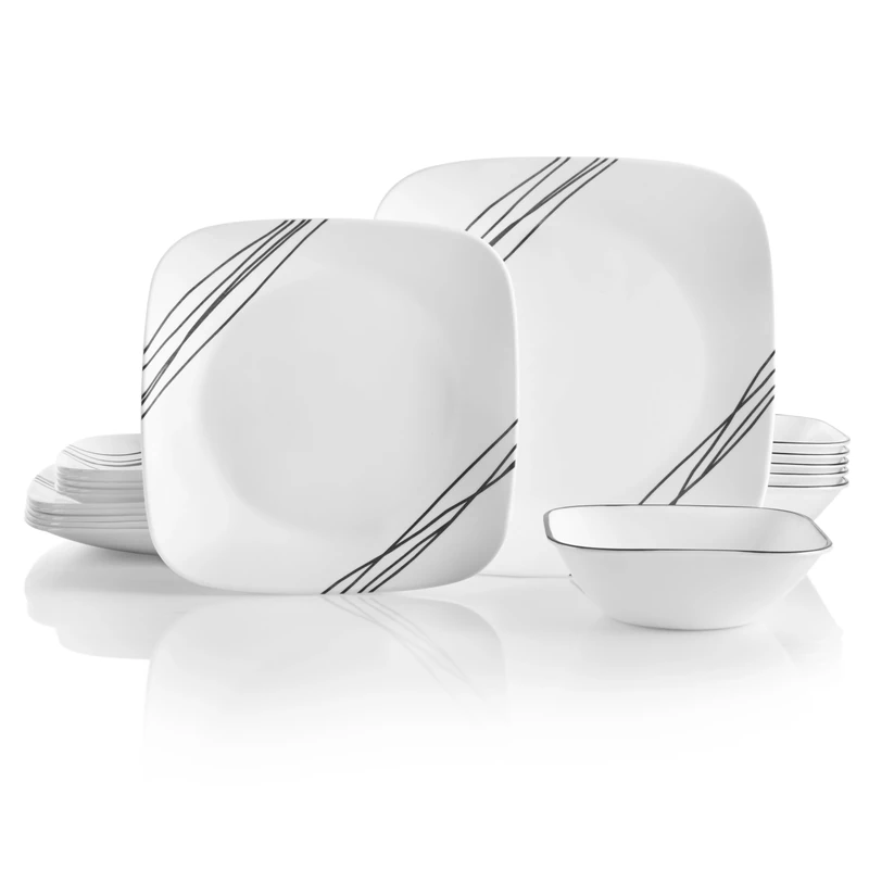 Corelle 18-Piece Dinner Set, Simple Sketch