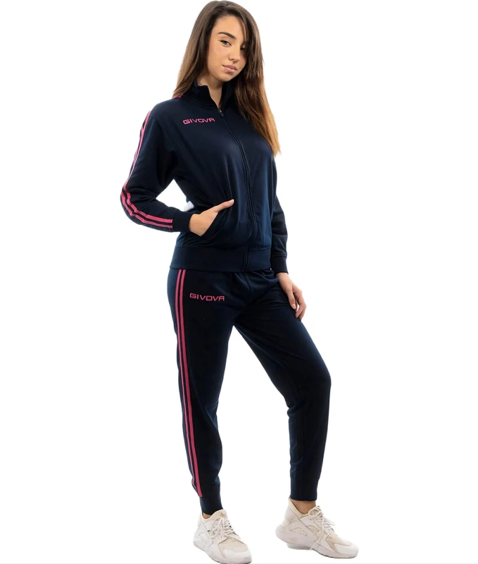 Givova, suit school senior, blue/fuxia, M