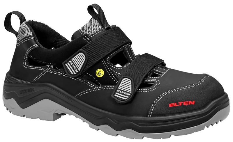 ELTEN LASLO ESD S1P Safety Shoes, Lightweight Black Steel Toe Cap, Men's - Size 46 - Image 1