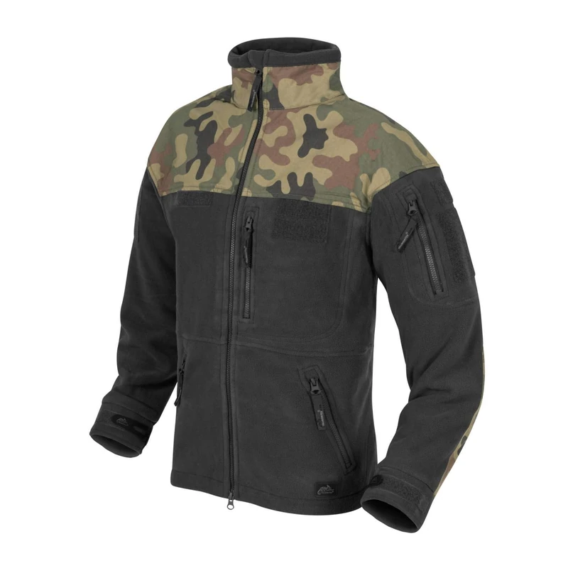 Helikon-Tex Classic Army Fleece Jacket Navy, BLACK/PL WOODLAND, S