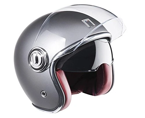 Nox Jet Helmet Premium Heritage Matt Titanium, Size: XL