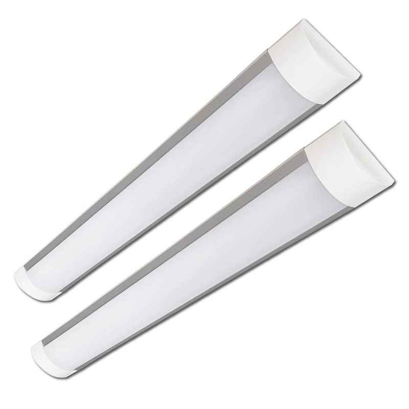Pack of 2 Wet Room Lights LED 120 cm 40 W, Cool White Colour (6500 K), 4000 Lumen, Integrated LED Tube T8