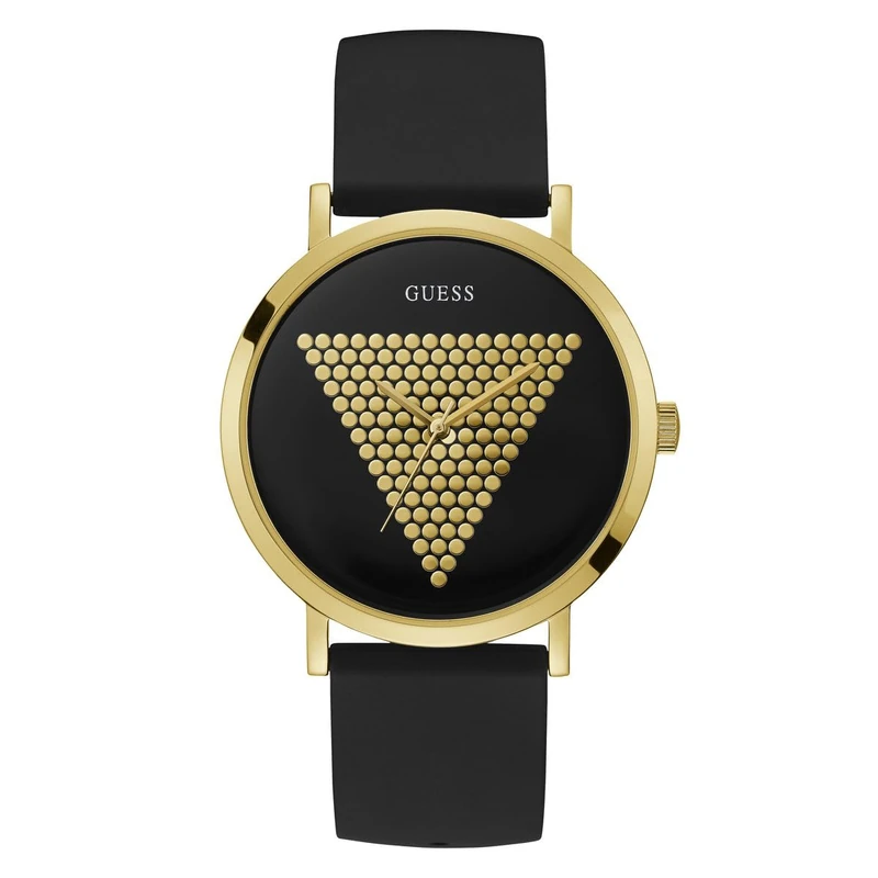 Guess Mens Quartz Watch, Analogue Classic Display and Silicone Strap W1161G1
