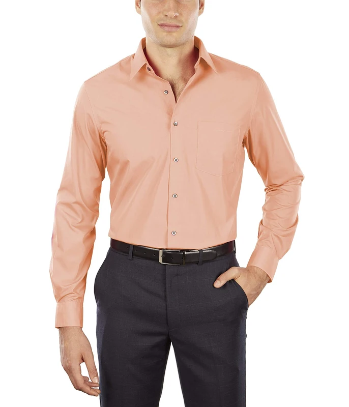 Van Heusen Men's Dress Shirt Fitted Poplin Solid, Scallop, 16" Neck 32"-33" Sleeve