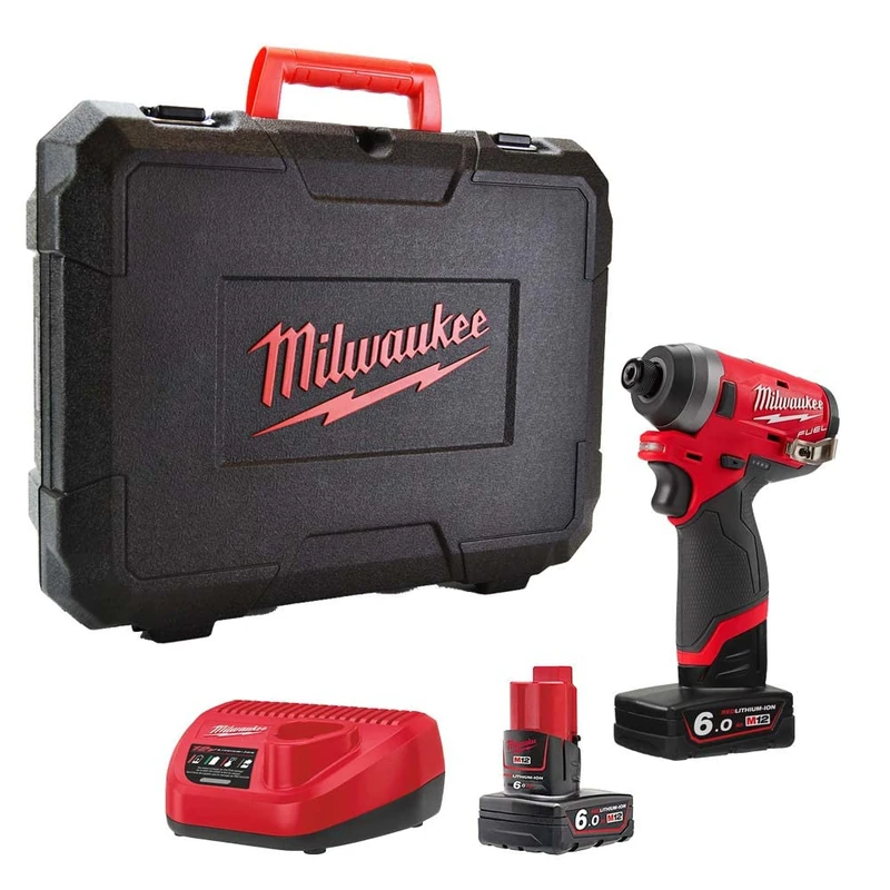 Milwaukee MILM12FID6 M12 FID-602X Fuel™ Sub Compact 1/4in Impact Driver 12V 2 x 6.0Ah