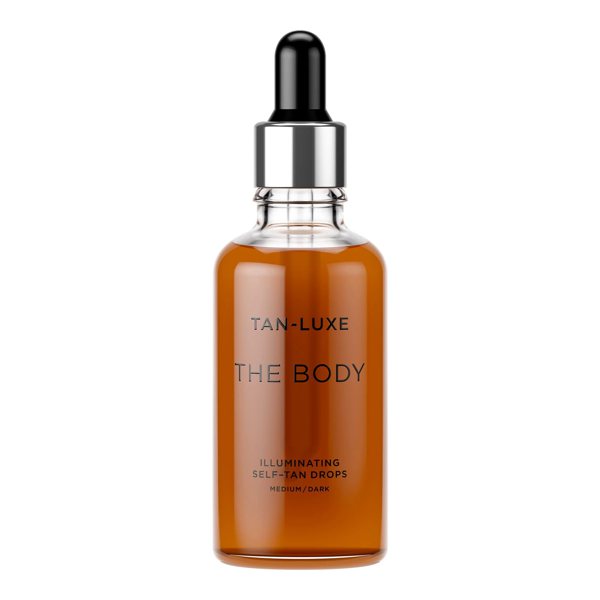 Tan-Luxe THE BODY Self Tan Drops, Medium/Dark (50 ml) Add Tanning Drops to Skin Care for Custom Body Tan, Cruelty Free & Vegan