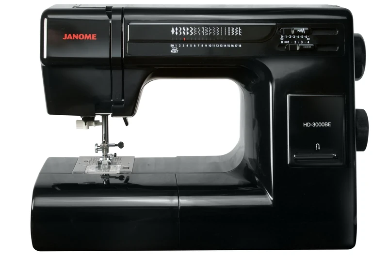 Janome HD3000BE Sewing Machine, Metal, Black