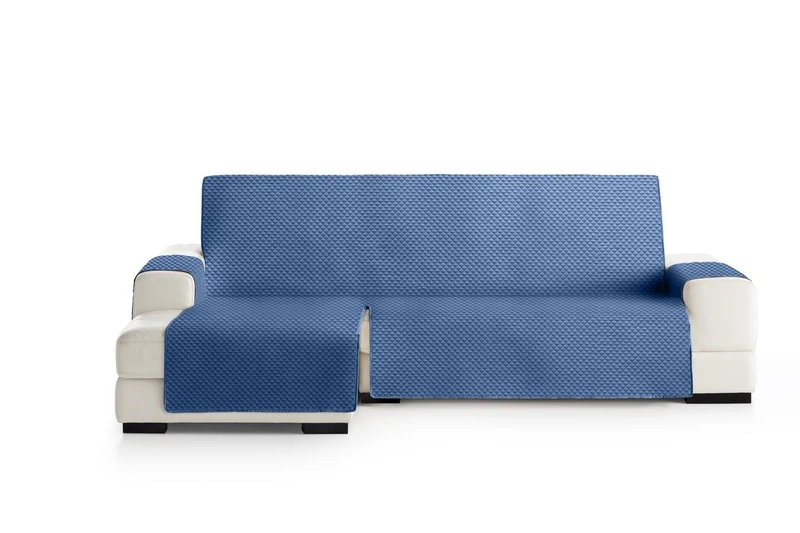 Eysa Cover, Polyester, C/3 Blue-Grey, Chaise Longue 240 cm. Suitable for Sofas from 250 to 300 cm