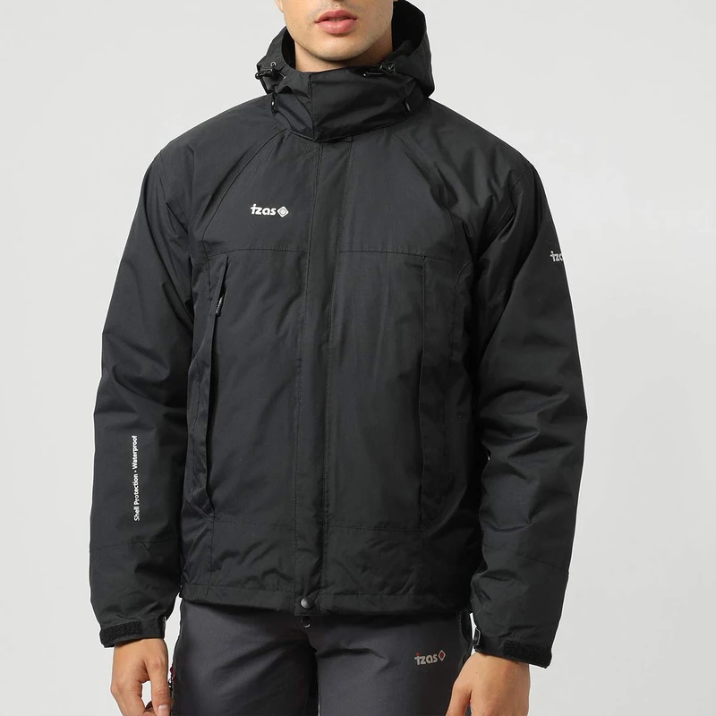 Izas Varelo Jacket Fibra, Men, mens, Fibre Jacket, 8434076270975, black/black, M