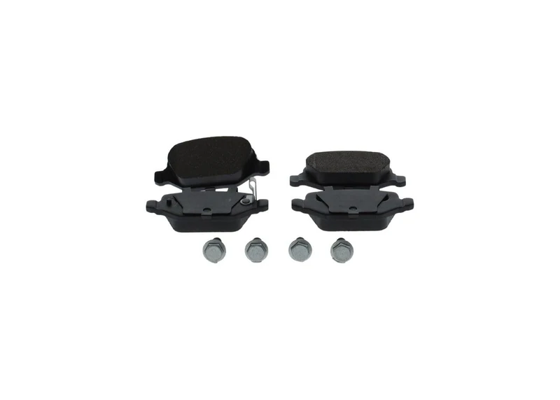 Bosch BP1923 - Brake Pads Car Rear Axle - Bosch Quality - Reduced Noise and Dust - ECE-R90 Certified - Copper-Free - 1 Set of 4 Pads - With Accessories